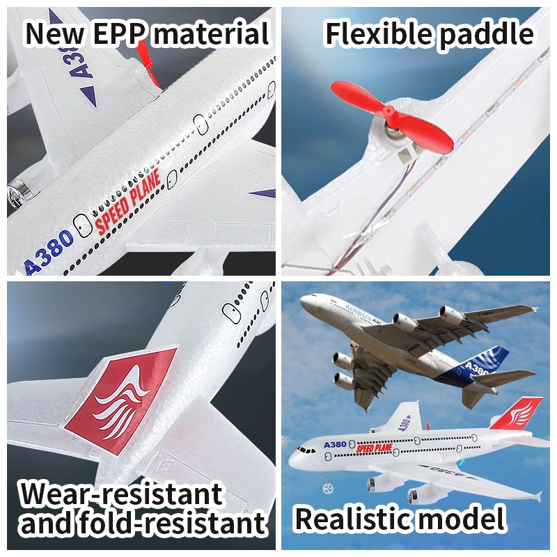 Hot Gyro Airplane Airbus A380 RC Airplane Foam Toys 2.4G Fixed Wing Plane Outdoor Toys Drone  Easy Fly Children Gift 4