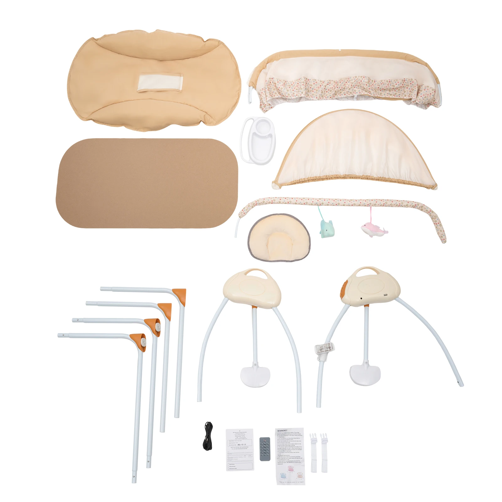 Electric Baby Crib Cradle, 0-18 MonthsInfant Bed Auto Swing