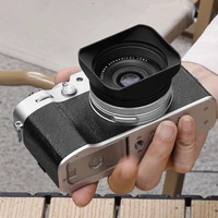 Square X100VI Shading Hood Compatible With Fujifilm X70 X100S X100T X100 X100F X100V Lens Filter Adapter Ring Metal Mount - Image 2