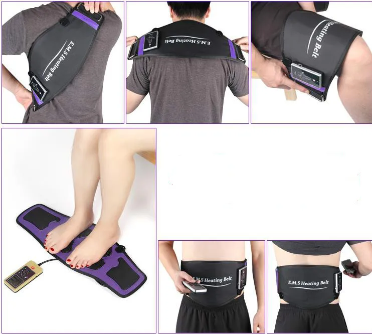 slimming massage belt heat electric pulses tone abdominal muscle stimulator EMS acupuncture tens physiotherapy