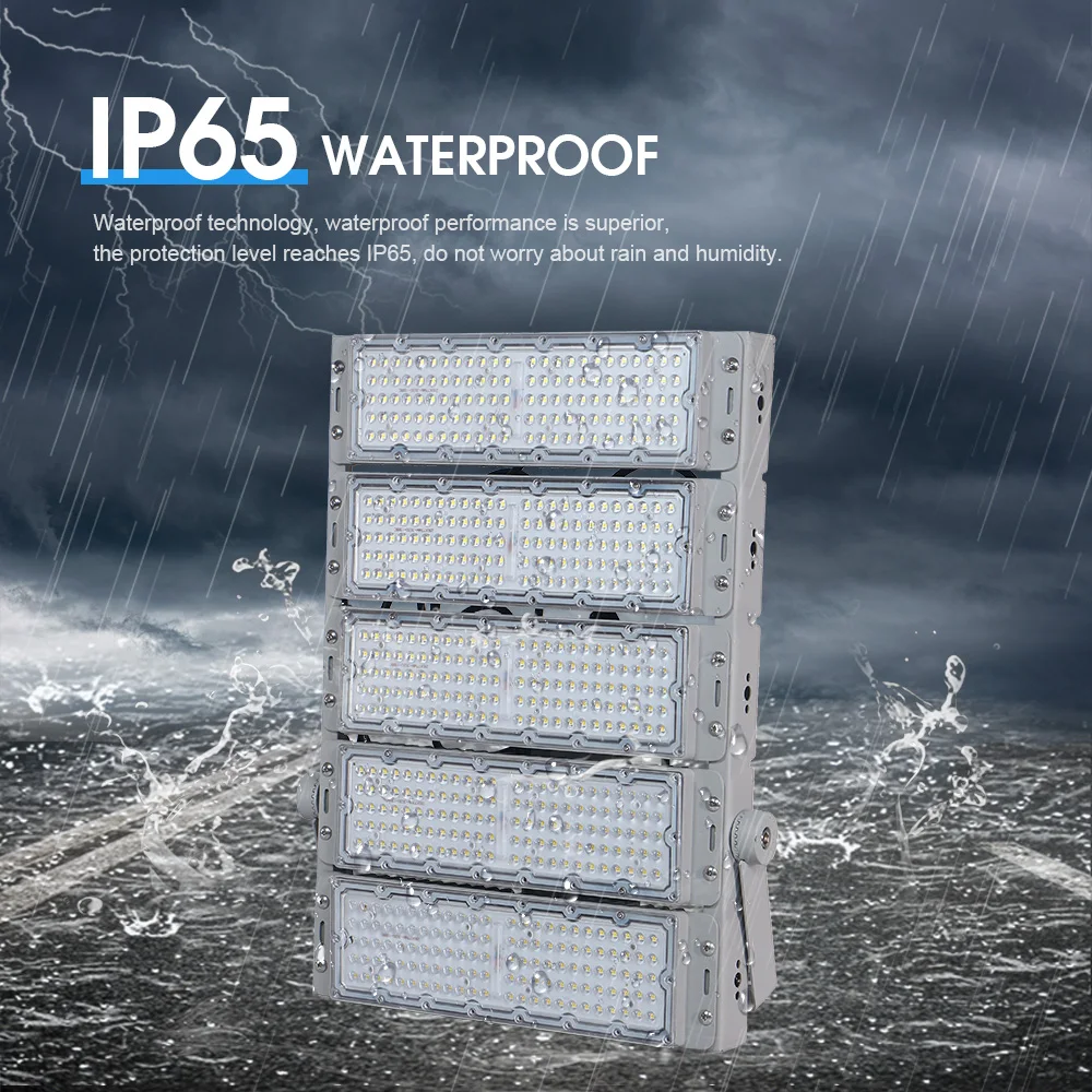 100w 200w 400w 1000w 1500w 고출력 IP65 고마스트 모듈형 경기장 LED 투광등 전기 야외 LED 투광등