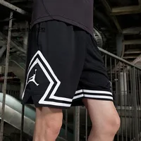 Jordan Dri-FIT AS M J DF SPRT DMND Short de sport décontracté pour homme, coupe ample, rayé, bicolore, 5 pouces, noir DX1488-010 1