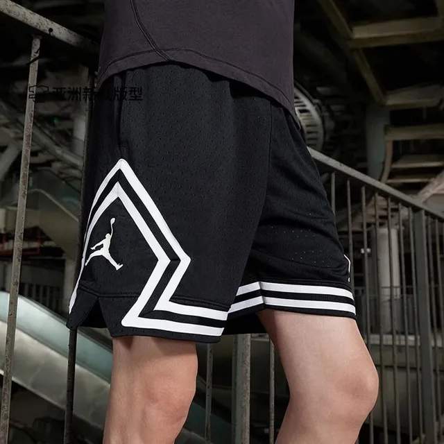 Jordan Dri-FIT AS M J DF SPRT DMND Short de sport décontracté pour homme, coupe ample, rayé, bicolore, 5 pouces, noir DX1488-010 1