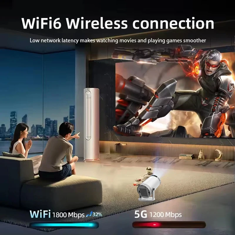 2026 New Projector 4K Android 11 Wifi6 290ANSI Allwinner H713 BT5.0 1080P 1280*720P Cinema Outdoor Portable Projetors ﻿ - 3