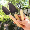 Mini Garden Shovel Rake, Bonsai Tools for Flowers Potted Vegetables Digging Weeding Tools, Wooden Handle, Plant Horticulture Set 4