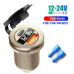 Dual USB - C Car Charger with LED Touch Switch, 54W Fast Charging (APC)