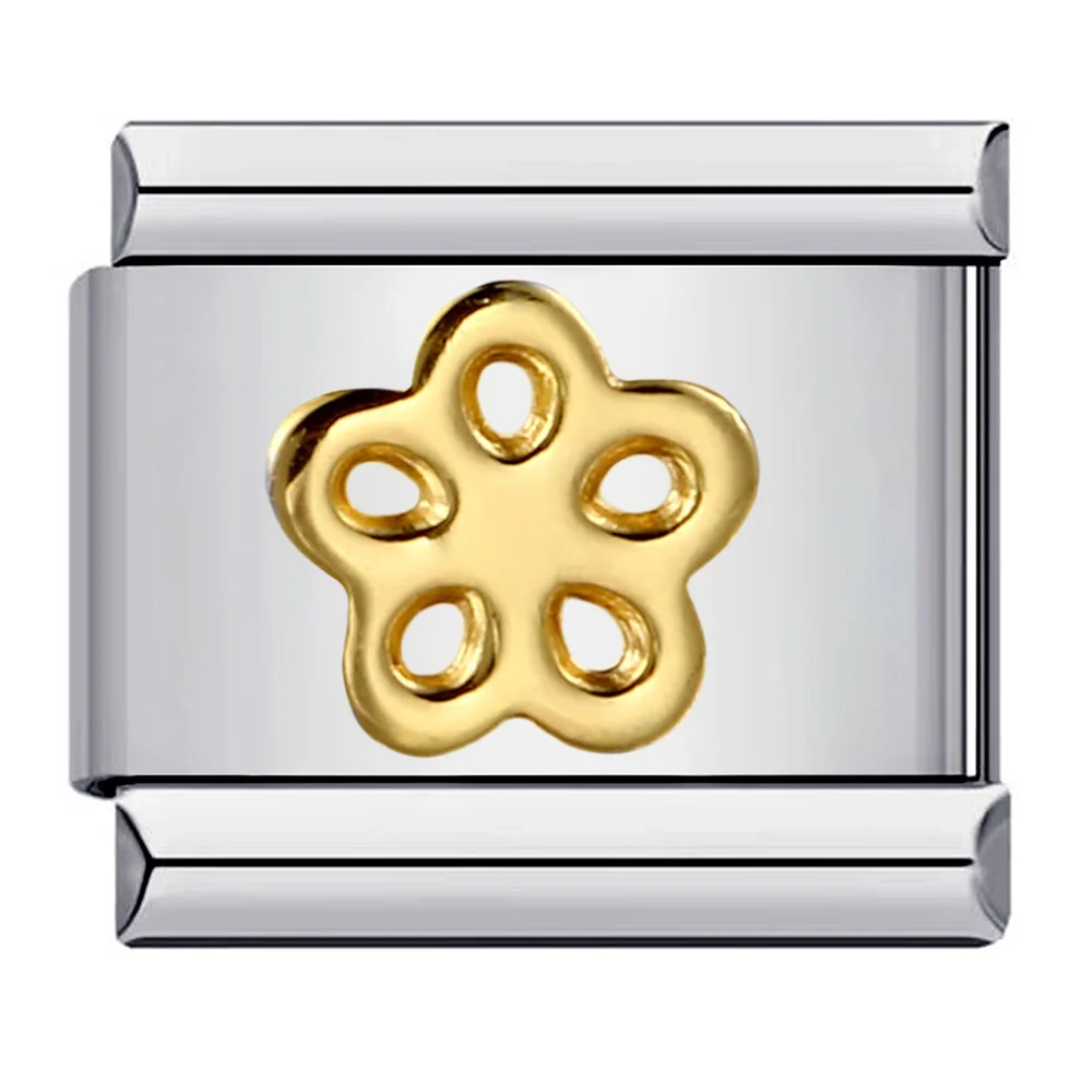 Gold Figure Charm for Italian Links Bracelet - Stainless Steel, 9mm