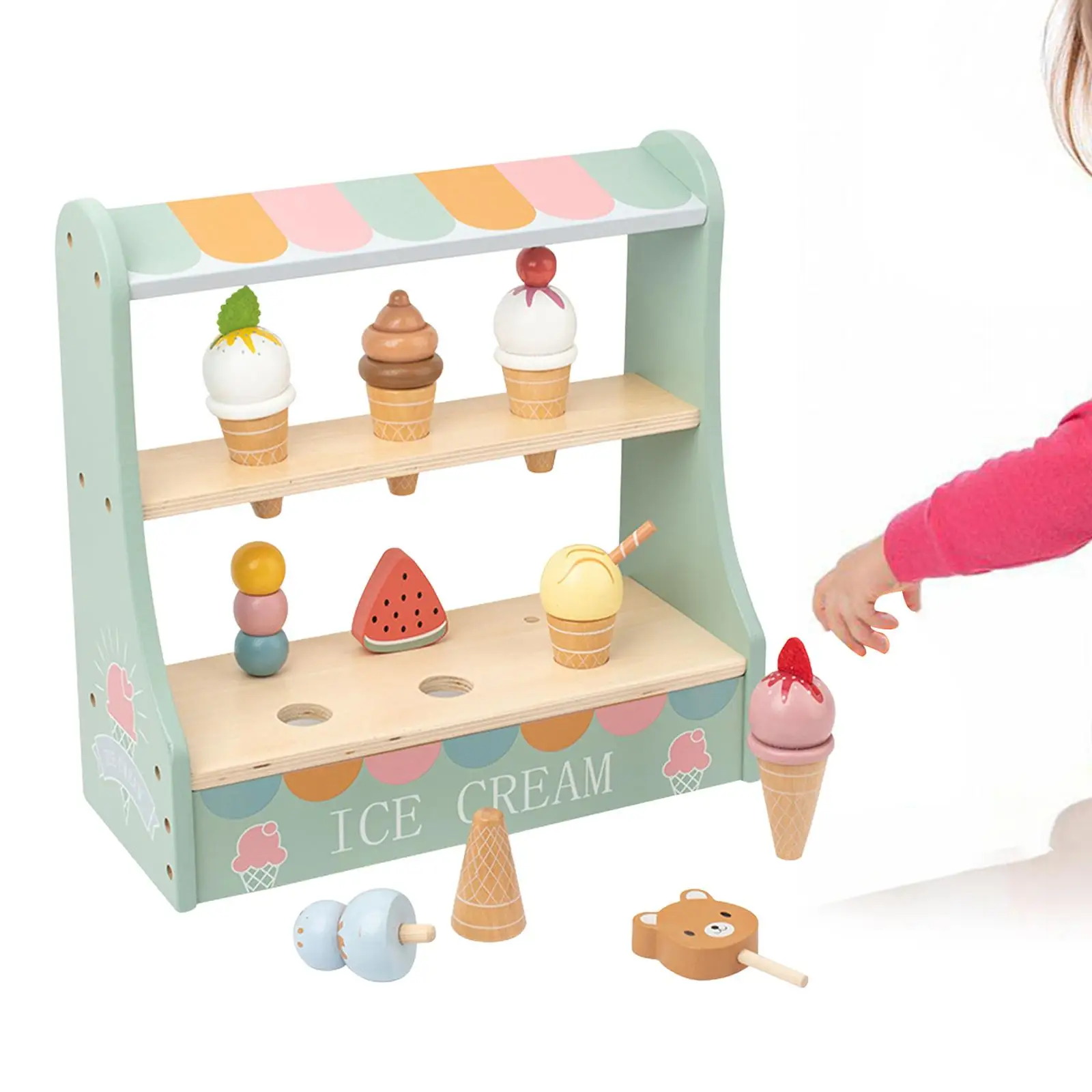 Ice Cream Toys Play Set Simulation Ice Cream for Kids Age 2-4 Birthday Gifts