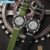 Synoke Men Outdoor Sports Multifunctional Waterproof Large Screen Display Luminous LED Digital For Men Nylon Strap Watch 2
