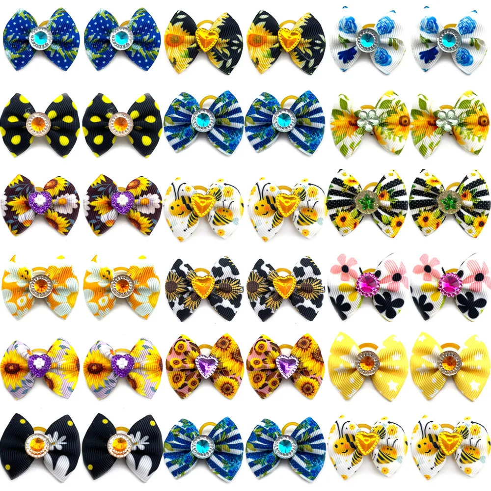 

10/20/30 Pcs Spring Dog Hair Bows Small Dog Hair Bows Cute Spring Pet Dog Hair Accessories Dog Grooming Bows Holiday Hair Bows