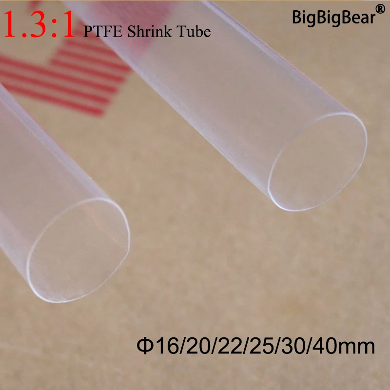1m PTFE Plastic Heat Shrink Tube Diameter 16mm 40mm FEP F46 1.31