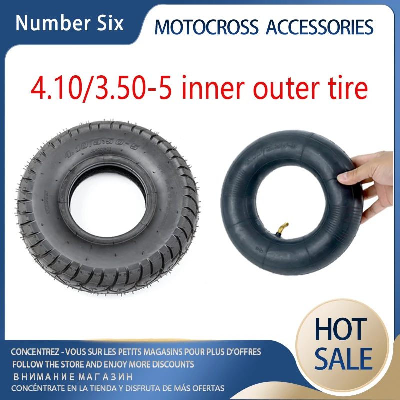 12 inch 4.10/3.50-5 Tire and Inner Tube Thickened Non-slip and wear-resistant tyre for Mini Quad Dirt Bike Scooter ATV Buggy