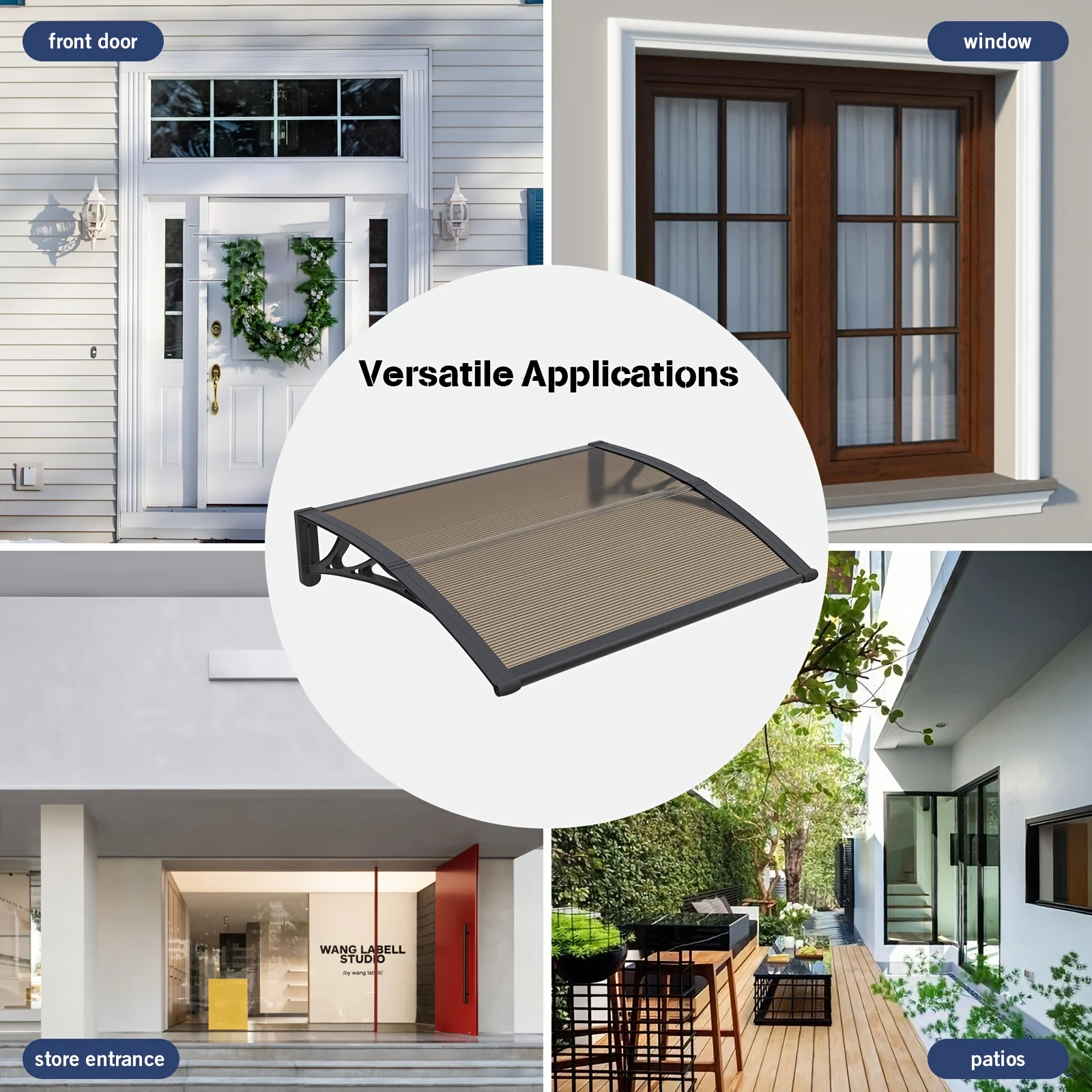 Door & Window Polycarbonate Awning Canopy 6