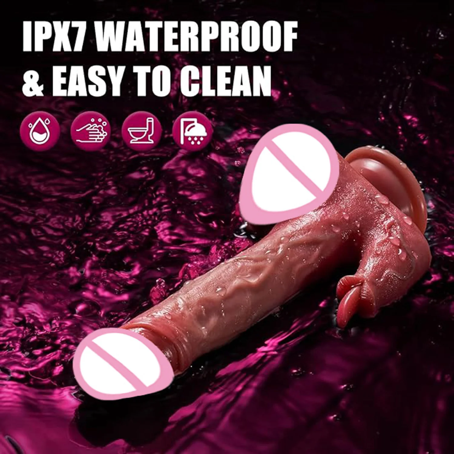 4 in 1 Thrusting Dildo Vibrator Remote Control Heating Tongue Licking Clitoris G-Spot Dick Sex Toys Vagina Adult Female Sex shop