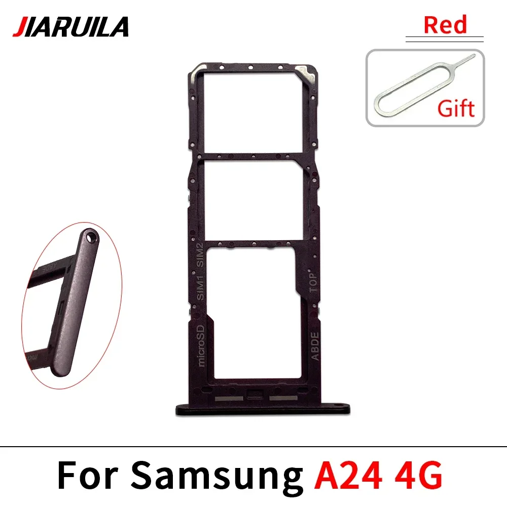 새로운 삼성 A24 M13 M14 4G M15 5G SIM 카드 트레이 홀더 싱글/듀얼 슬롯 교체 부품