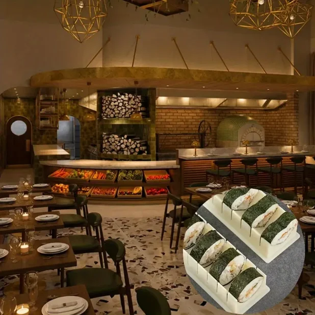 스시 그라인더 제작 도구 스시 드라이버 밥 원형 몰드 사각형 스시 그라인더 제작 도구 주방 요리 도구 도시락 몰드