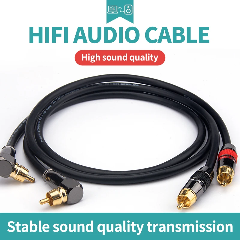 Monster HIFI Fever Gold-Plated RCA Cable 90 Degree
