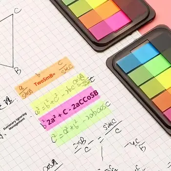 Nuove 100 Fogli di Note Adesive Trasparenti Colorate Impermeabili, Mini Blocchetti Autoadesivi per Planner, Casa, Ufficio e Scuola