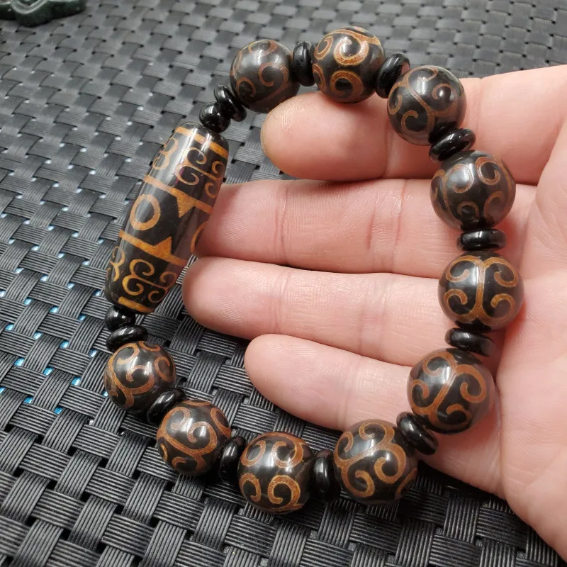 

Longhafang Jade Bracelet Agate Echo Beads Bracelet Agate Tibet Beads Barrel Shaped Bead Bracelet Beads Bracelet Jade Bracelet Ja