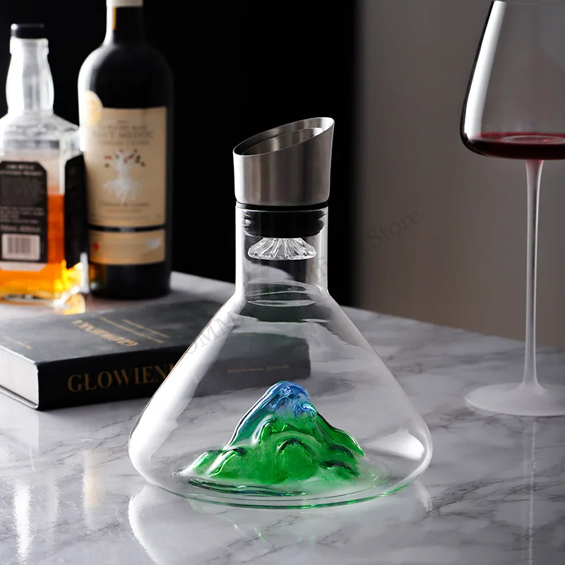 1800ml Wine Decanter Glass Iceberg Whiskey Decanter Glass Carafe