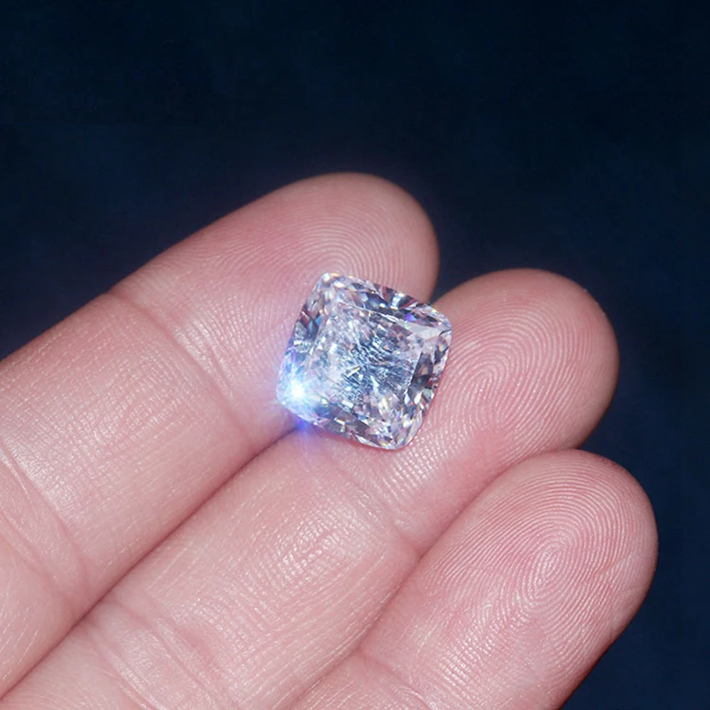 Zaffiro bianco naturale 14,0 carati 12x12mm taglio quadrato AAAAA