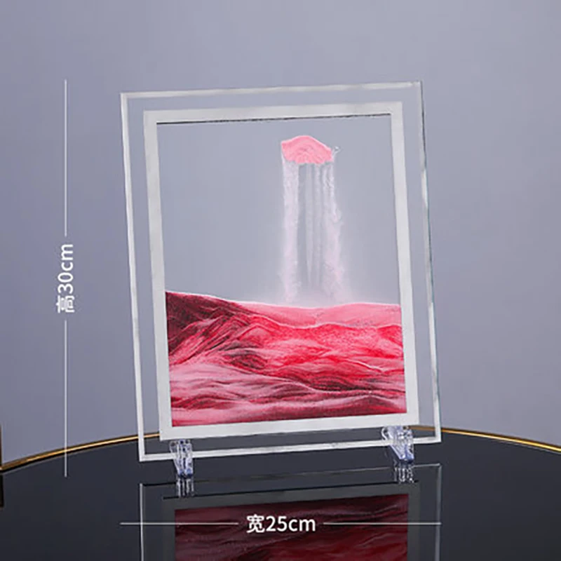 Moving Sand Art Picture Round Glass 3D Deep Sea Sandscape In Motion Display Flowing Sand Frame Sand Painting 