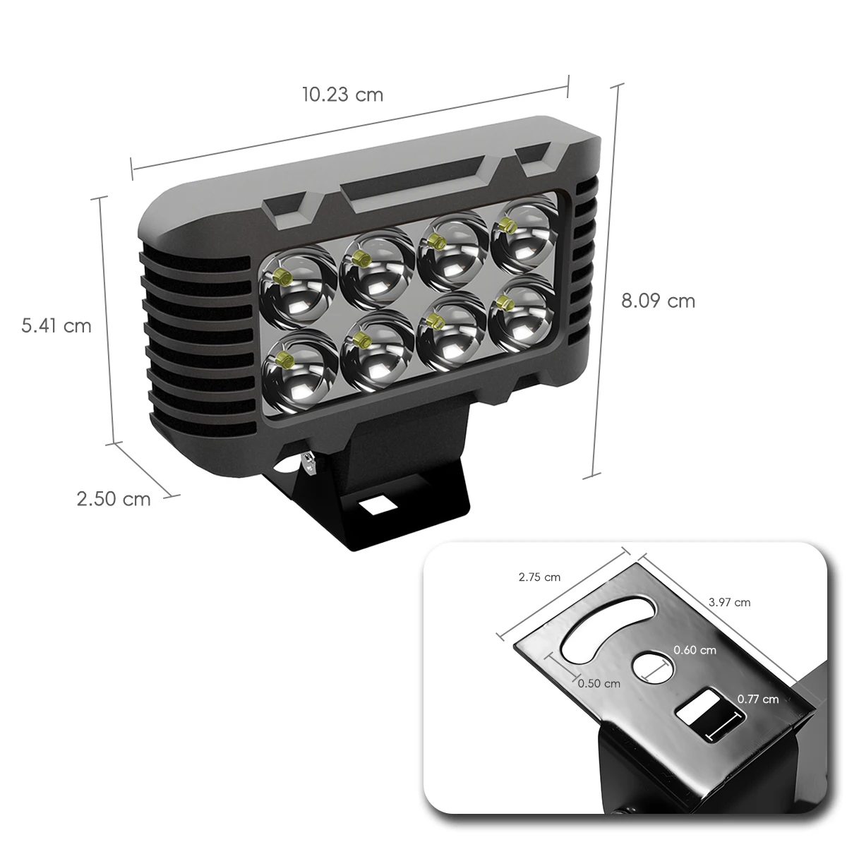 1/2개 자동차 작업등 바 8SMD 초고휘도 6000K 백색 DRL 주행등 4x4 오프로드 SUV ATV UTV 트랙터 보트 트럭용