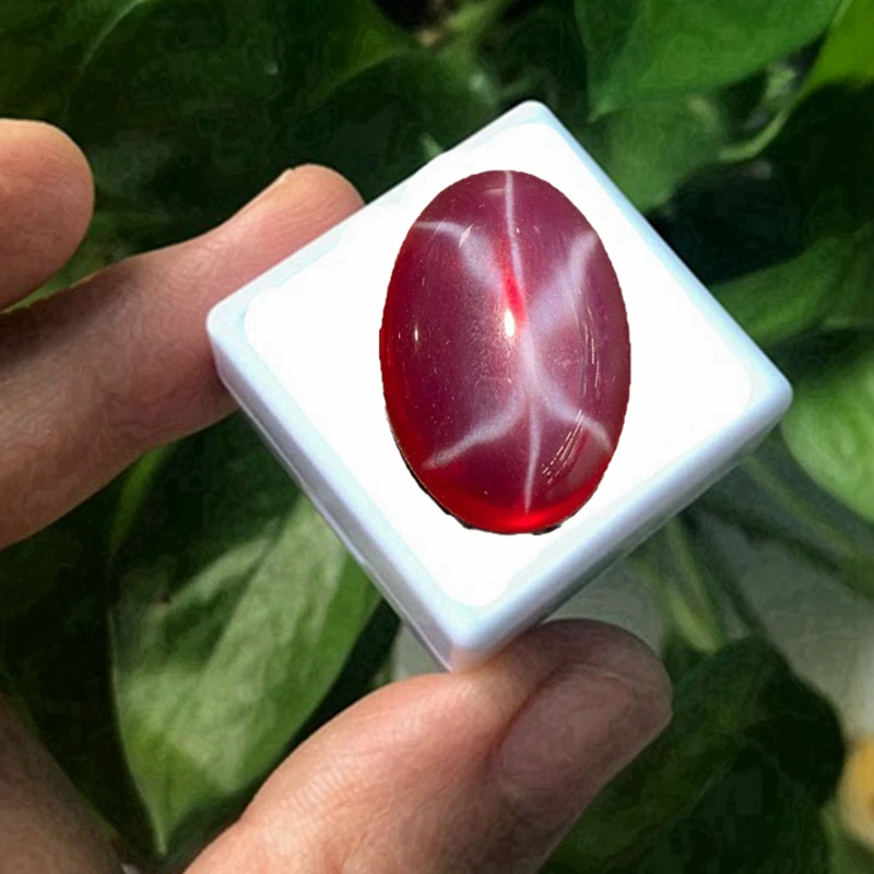 Pretty Natural Star Ruby (Observe under light) Oval Flat Cut 13&times;18mm VVS Loose Gemstones for Jewelry Making/Collection/Inlay