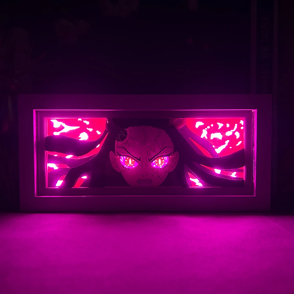 

Anime Demon Slayer Light Box Home Creative Nightlight Manga Space Bookcase Backlight Kimetsu No Yaiba Nezuko Tanjirou Table Lamp