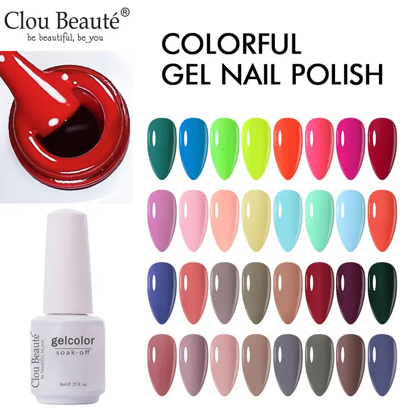 Clou Beaute Gel Polish Organic Nails Semi permanent Varnish Top Coat UV