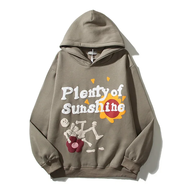American y2k high street niche foam planet letter tide brand vintage loose casual graffiti print casual couple dark hoodies