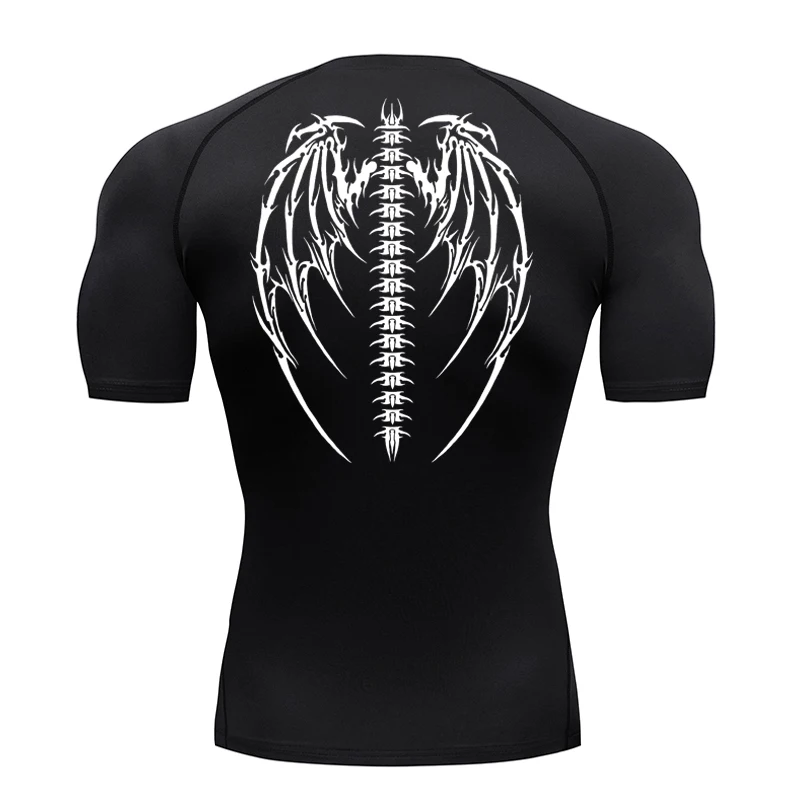 

Anime Graphic Compression Shirts for Men Gym Workout Rash Guard Fitness Undershirts Base Layer Quick Dry Athletic Tshirt