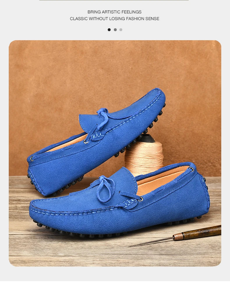 Casual Men's Shoes Breathable Loafers Moccasins Slip on Flats