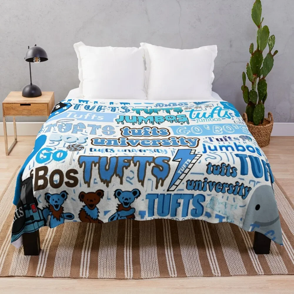tufts design collage Throw Blanket Luxury Brand Thins Vintage Blankets