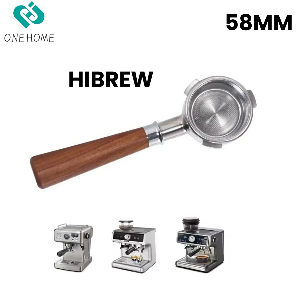 58mm 3 Ears Bottomless Coffee Portafilter 2 Basket(18g) Hibrew h7/Hibrew h7a /Hibrew h10a Coffee Machine Barista Tools