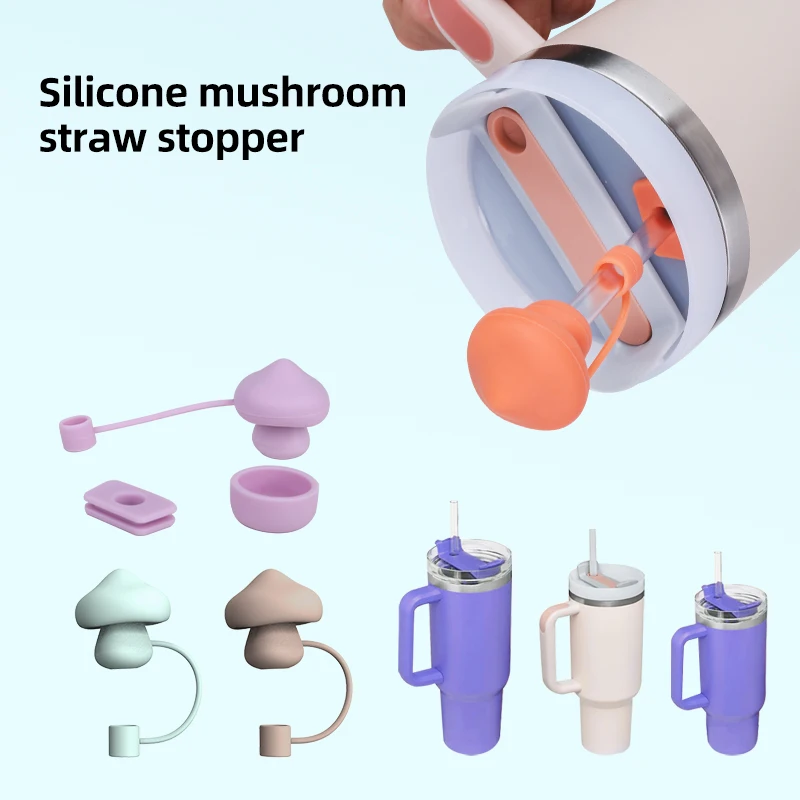 mushroom stanley straw cover cap pvc