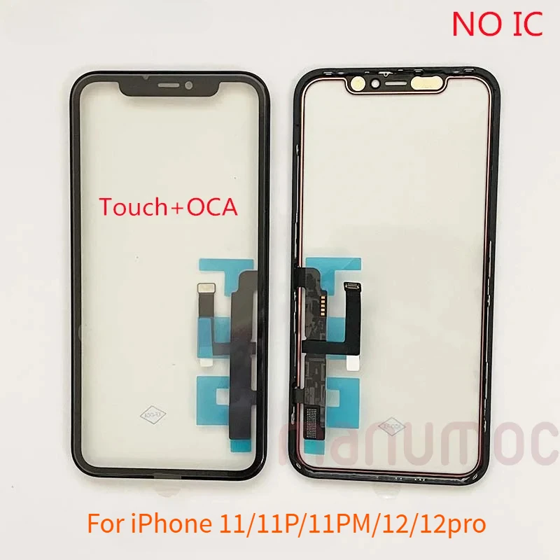 Glass Screen Replacement Without IC NoIC Glass With Touch Digitizer With OCA For iPhone 12 11 Pro Max TP