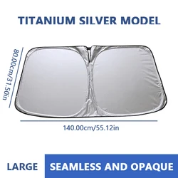 SEAMETAL Foldable UV-Reflective Car Windshield Sun Shade (Size L)
