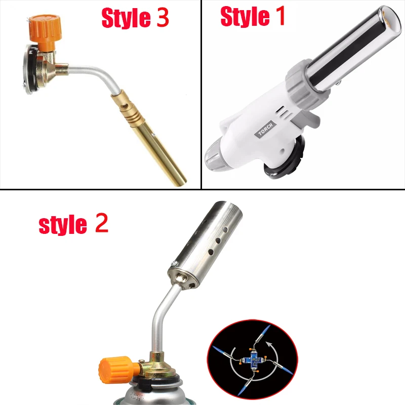 

1Pcs Butane Gas Welding Soldering Pipe Blow Torch Flamethrower Burner Camping Welding BBQ Tool Brass for Welder Equipment