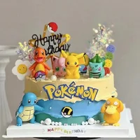 13Pcs/set Pokemon Cake Topper Pikachu Anime Figure Party Happy Birthday Pokemon Cake Decoration Supplies Boy Ornaments Kids Gift 1