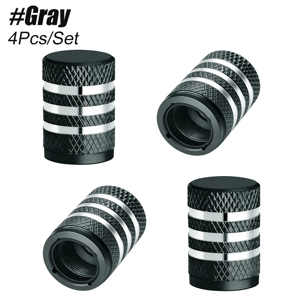 Universal Leak-Proof Corrosion-Resistant Tire Valve Stem Caps - Set of 4