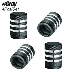 Universal Leak - Proof Corrosion - Resistant Tire Valve Stem Caps - Set of 4 (Gray)
