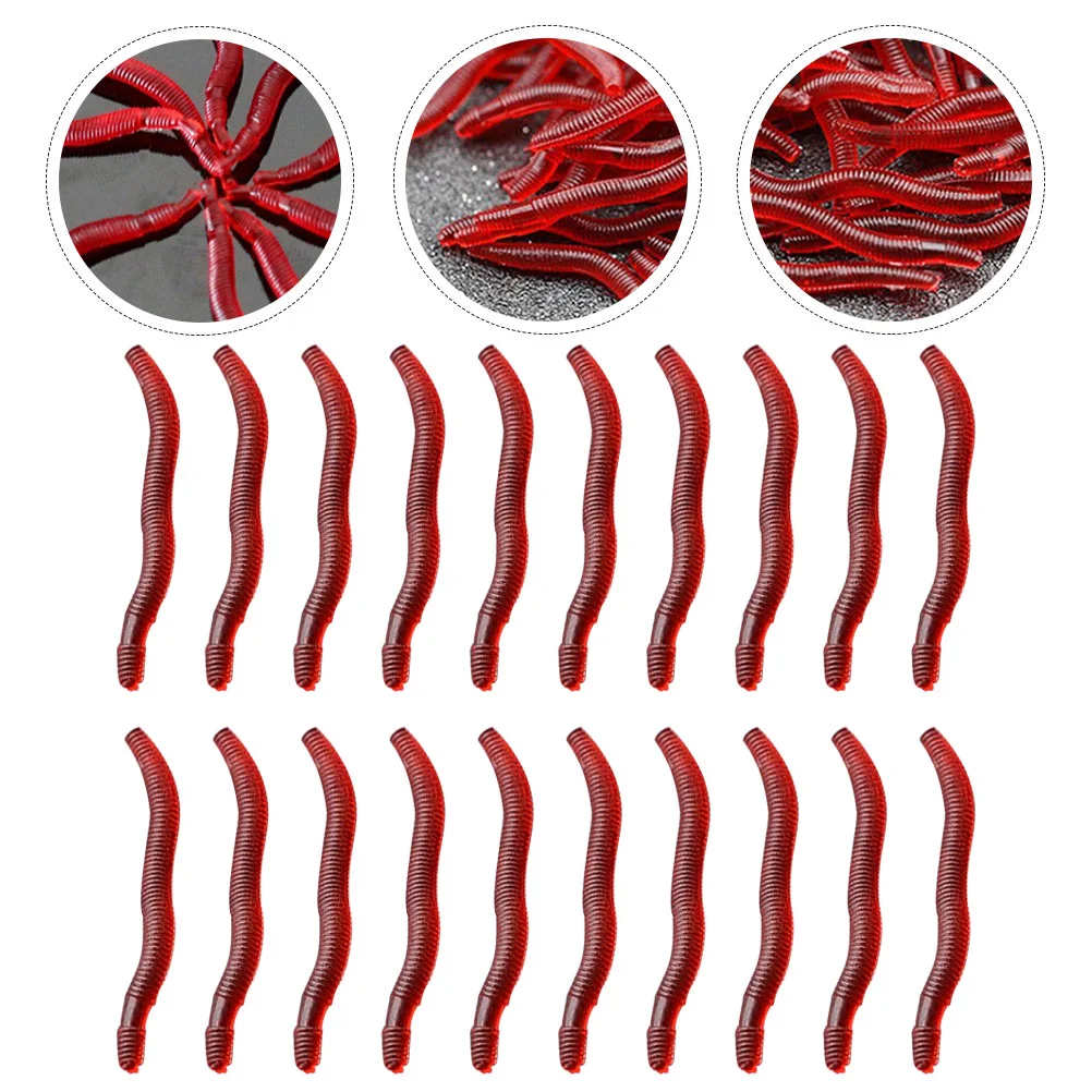 

150 Pcs Realistic Fake Worms Fish Baits Artificial Fishing Lures Will Move Child