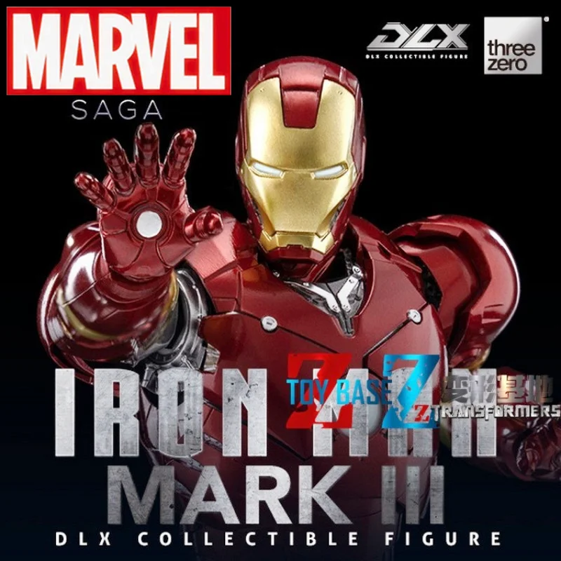 

Marvel Threezero 3a Dlx Железный человек Mk3 1/12, каркас из сплава может излучать телефон, экшн-фигурки, коллекция игрушек, подарок, подарок на день рождения, игрушка
