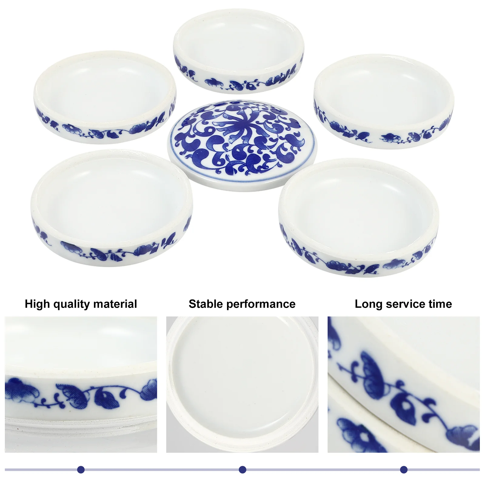 Quality Ceramic Palette Porcelain Paint Trays Mixing Board Watercolor Pigment Trays Supplies Ceramic Pallets Diy Painting