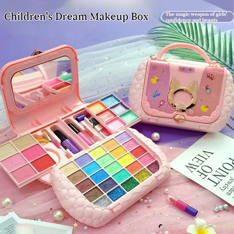 

Набор игрушек для макияжа с косметикой, портативный игровой набор для детей, моющийся макияж, игрушки для девочек, подарок для малышей, девочек