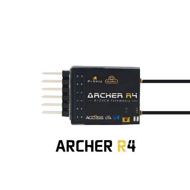 

FrSky 2.4GHz Archer R4 ACCESS OTA Telemetry Redundancy Receiver with 4 PWM Servo Connectors for Wings and FPV Multirotors