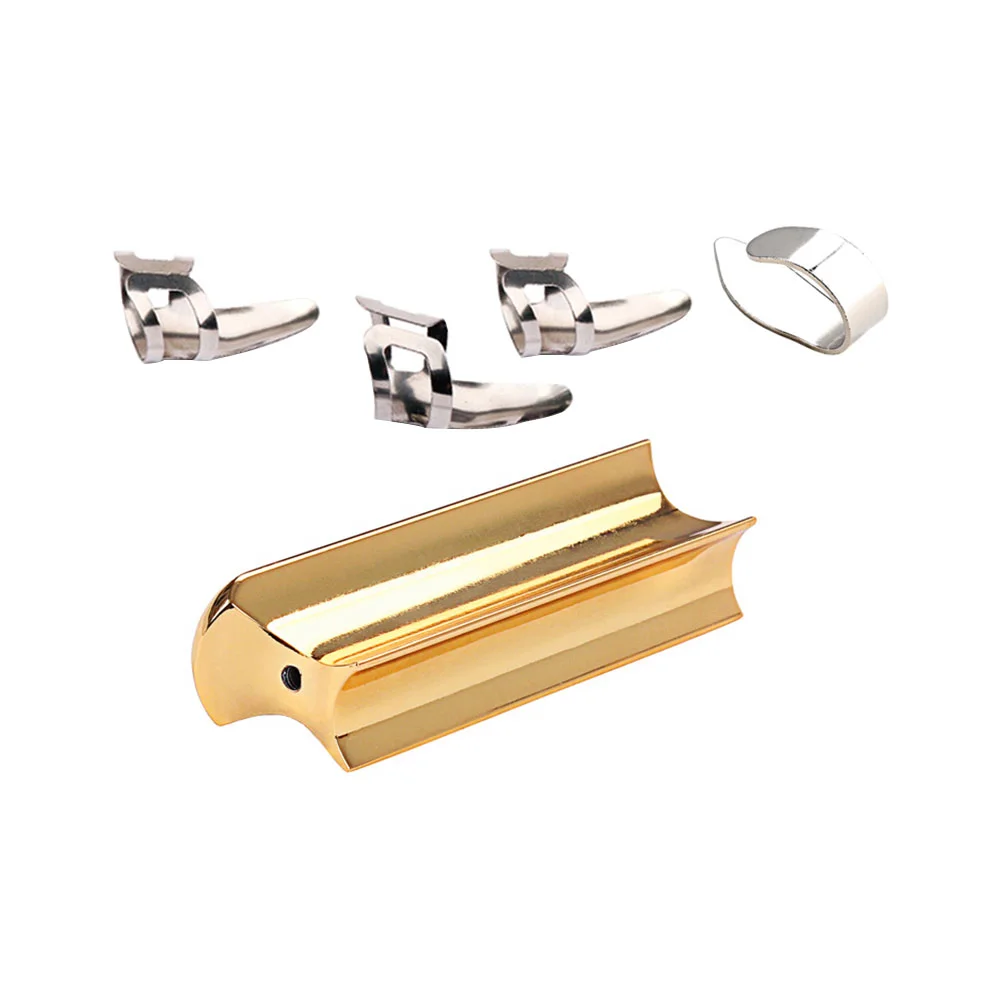 

1 Set of Practical Guitar Slide Tone Bar Professional Guitar Metal Slide Picks