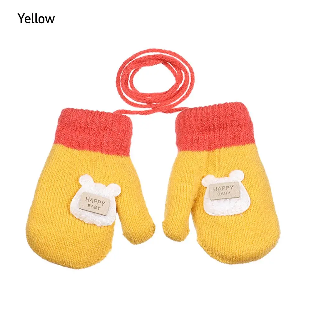 2 Paia Di Guanti Invernali Per Bambini 1-3 Anni - Morbidi In Maglia E Peluche Con Corda Antismarrimento E Decorazione Coniglio (Rosa E Grigio, Taglia Media)
