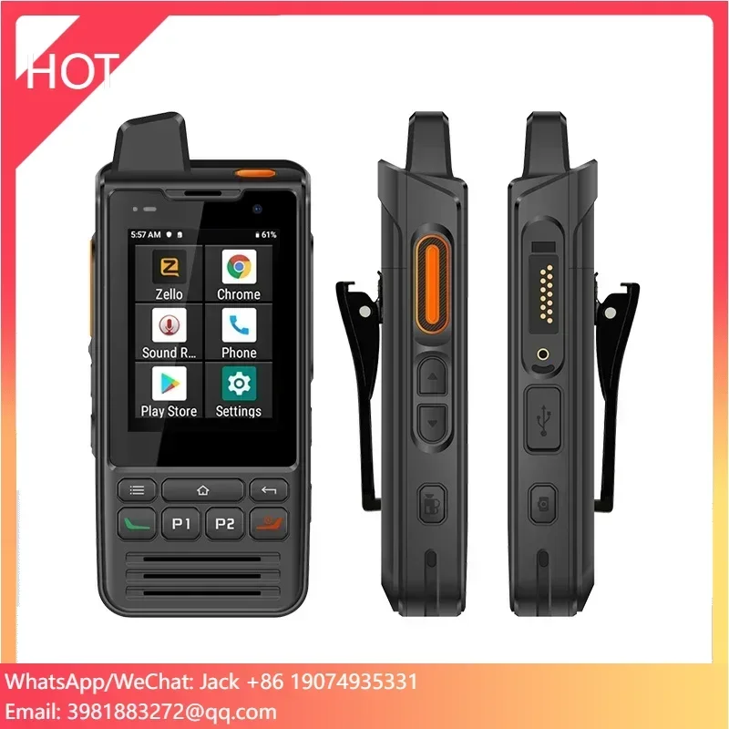 UNIWA F60 IP68 방수 2.8인치 NFC 및 SOS 버튼 안드로이드 POC 젤로 라디오 4G SIM 카드 무전기